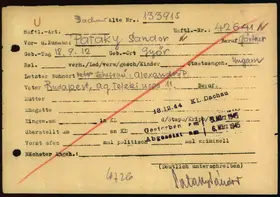 Archivdokument 001-233.jpg zu Sandor Pataky