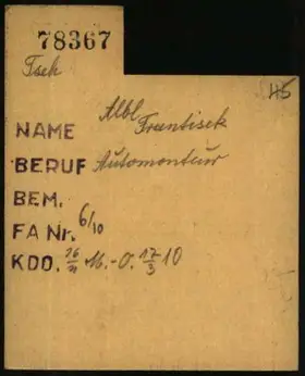 Archivdokument 001-484.jpg zu Frantisek Albl